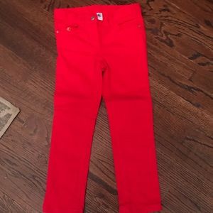 Petit Bateau Red Jeans 5 yr.